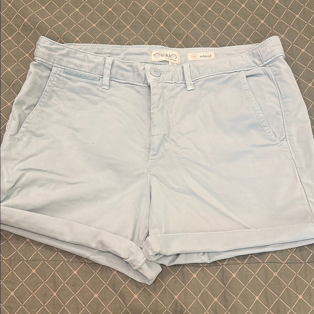 Anthropologie Chino Women's Light Blue Shorts Size 30